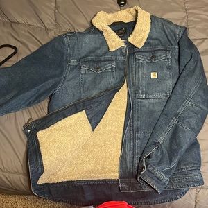 Extra large, tall denim carhartt jacket